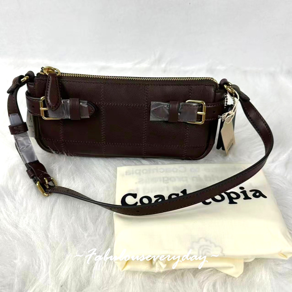 Coach Coachtopia Alter Ego Side Buckle Shoulder Bag Patchwork CFM97 Maple NWT